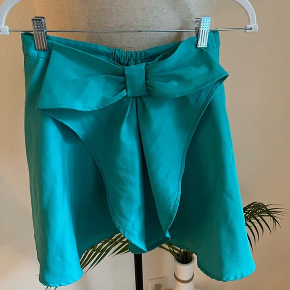 Green teal Skirt Myth Brazilian bow skirt size P for small - Picture 1 of 3